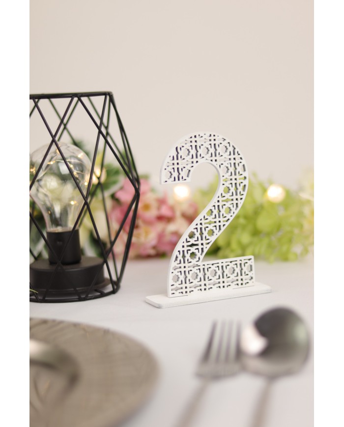 Set Numere de Masă Lemn Model Oriental, de la 1 la 20, Nuntă, Botez, Evenimente Tematice