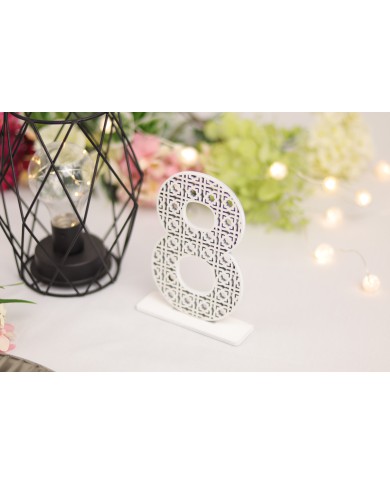 Set Numere de Masă Lemn Model Oriental, de la 1 la 20, Nuntă, Botez, Evenimente Tematice