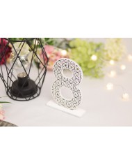 Set Numere de Masă Lemn Model Oriental, de la 1 la 20, Nuntă, Botez, Evenimente Tematice