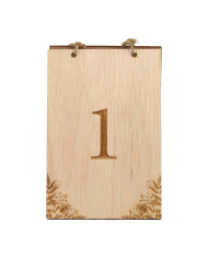 Set Numere de Masă Lemn Model Elegant "Agrișe", de la 1 la 20, Nuntă, Botez, Evenimente Speciale