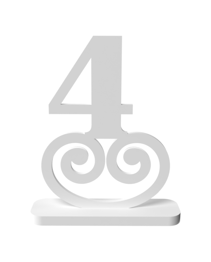 Set Numere Masa din lemn, de la 1 la 20, pentru nunta, botez sau alte evenimente speciale, Alb