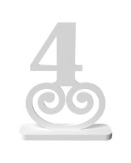 Set Numere Masa din lemn, de la 1 la 20, pentru nunta, botez sau alte evenimente speciale, Alb