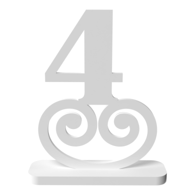 Set Numere Masa din lemn, de la 1 la 20, pentru nunta, botez sau alte evenimente speciale, Alb