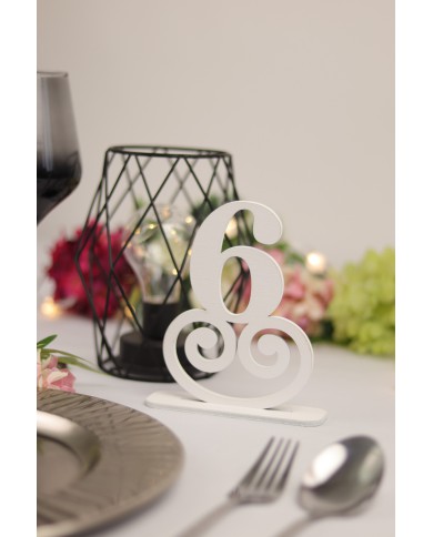 Set Numere Masa din lemn, de la 1 la 20, pentru nunta, botez sau alte evenimente speciale, Alb