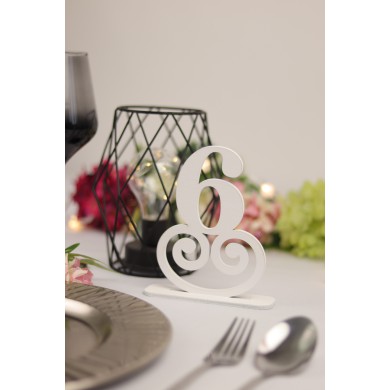 Set Numere Masa din lemn, de la 1 la 20, pentru nunta, botez sau alte evenimente speciale, Alb