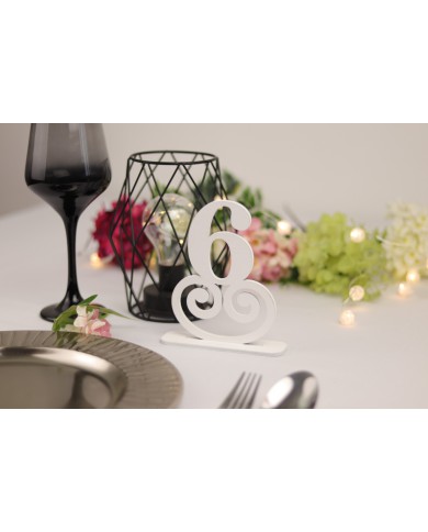 Set Numere Masa din lemn, de la 1 la 20, pentru nunta, botez sau alte evenimente speciale, Alb